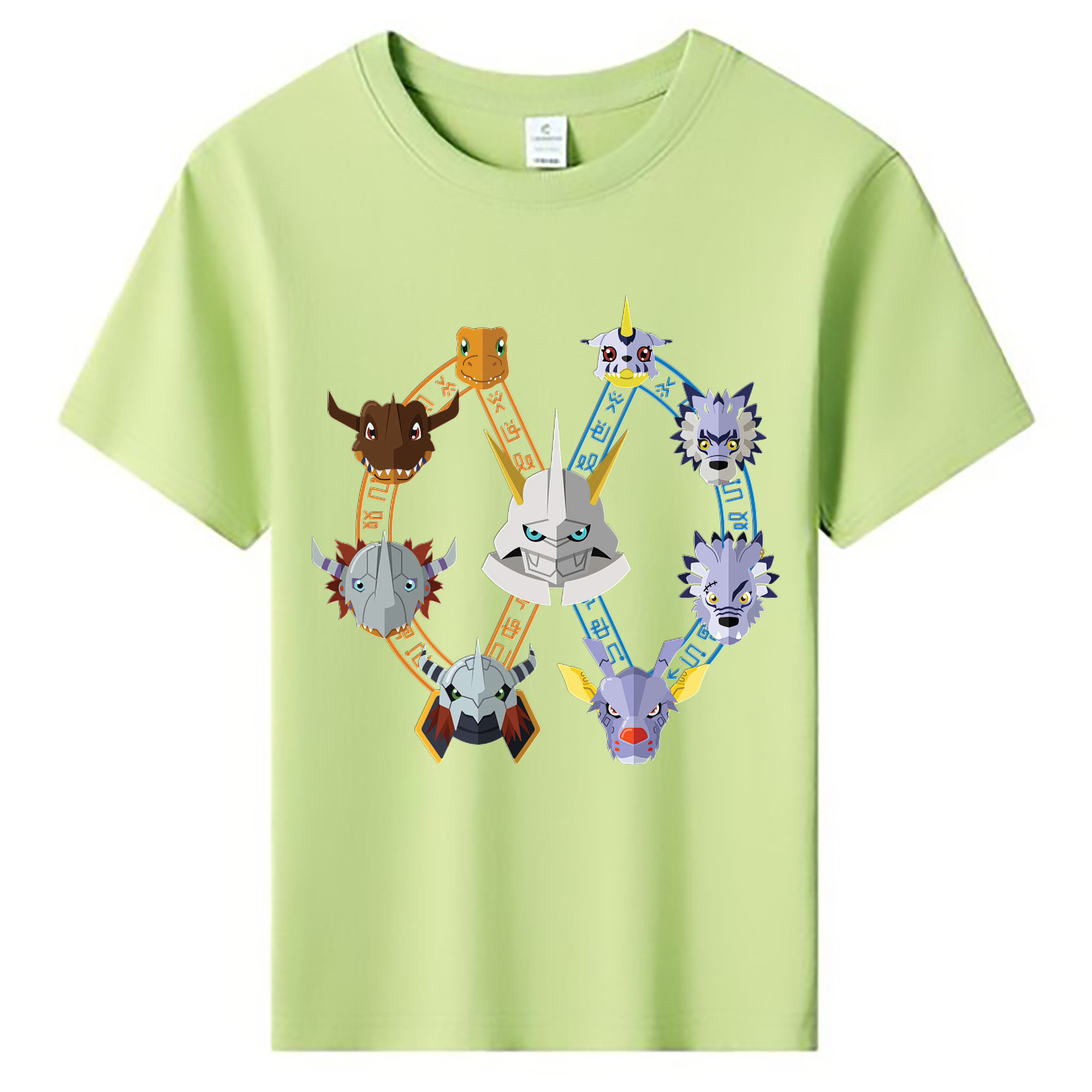 （画像用） Digimon デジタルモンスター/デジモン 綿100％キッズTシャツ（フロントプリント）